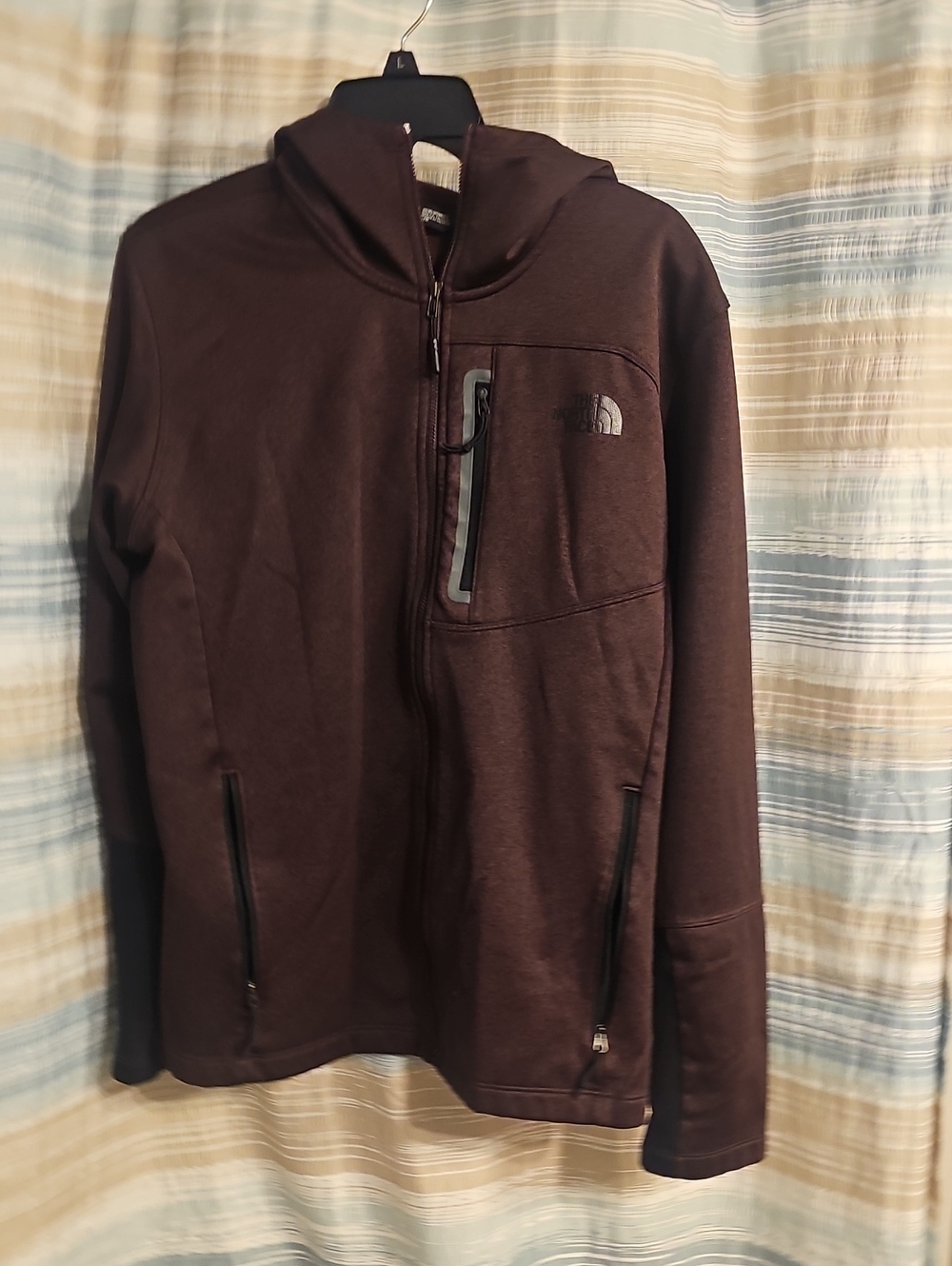 The North Face Men’s Dark Plum Heathered Hooded Zip Jacket